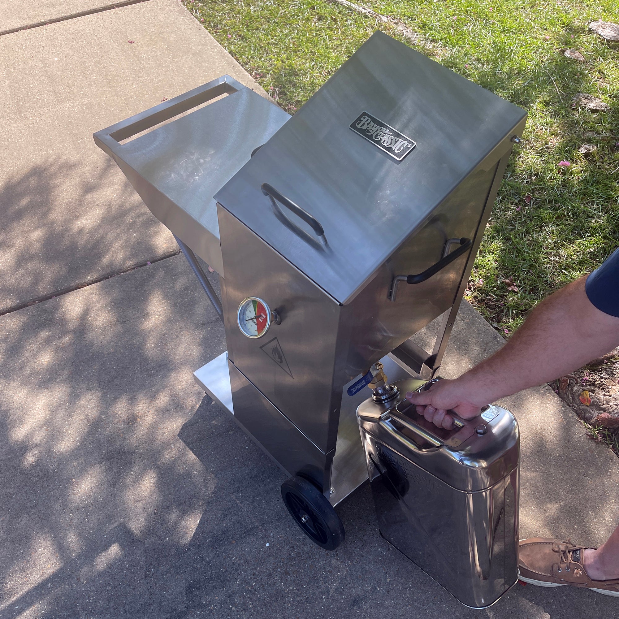 20-qt Stainless Cooking Oil Storage Can
