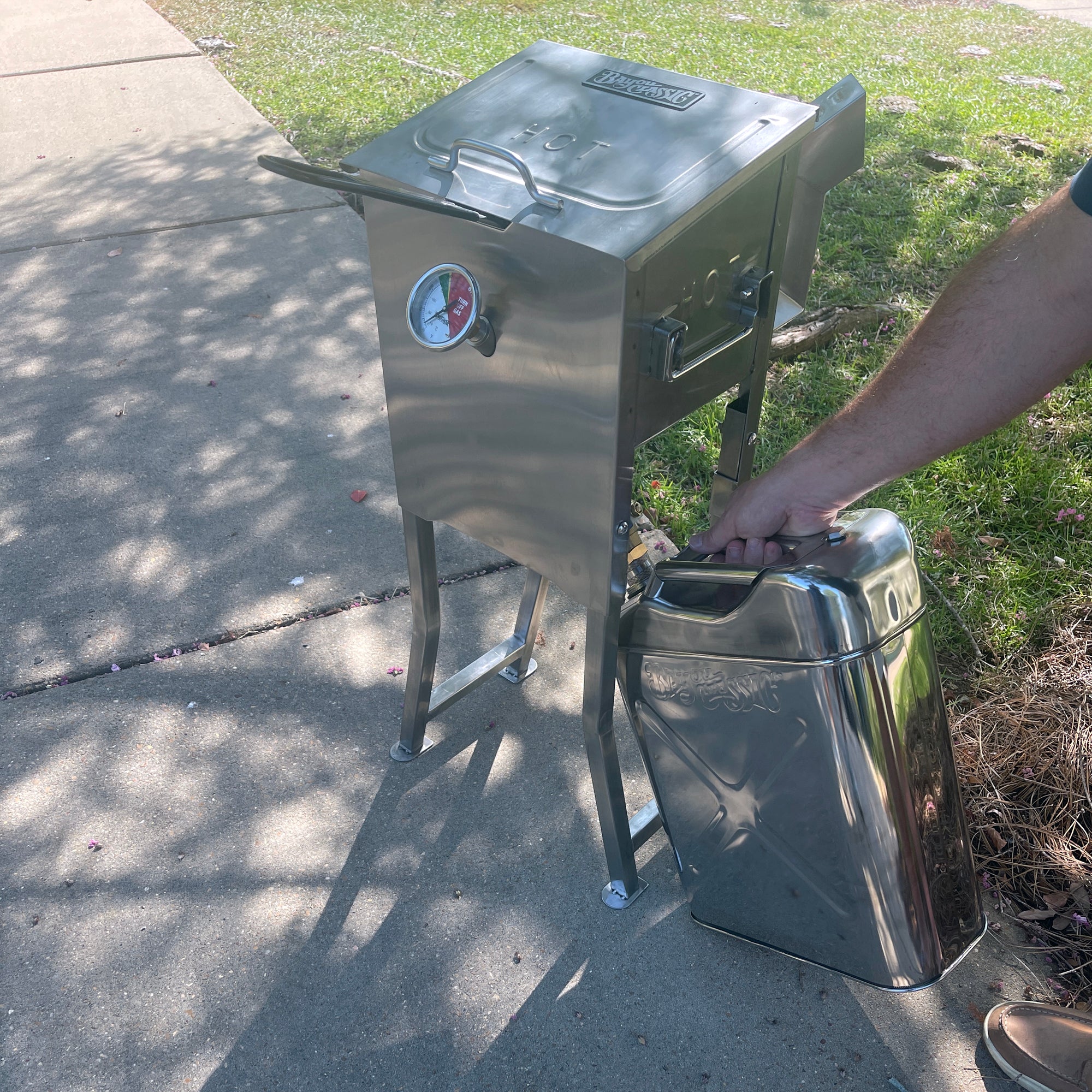 20-qt Stainless Cooking Oil Storage Can
