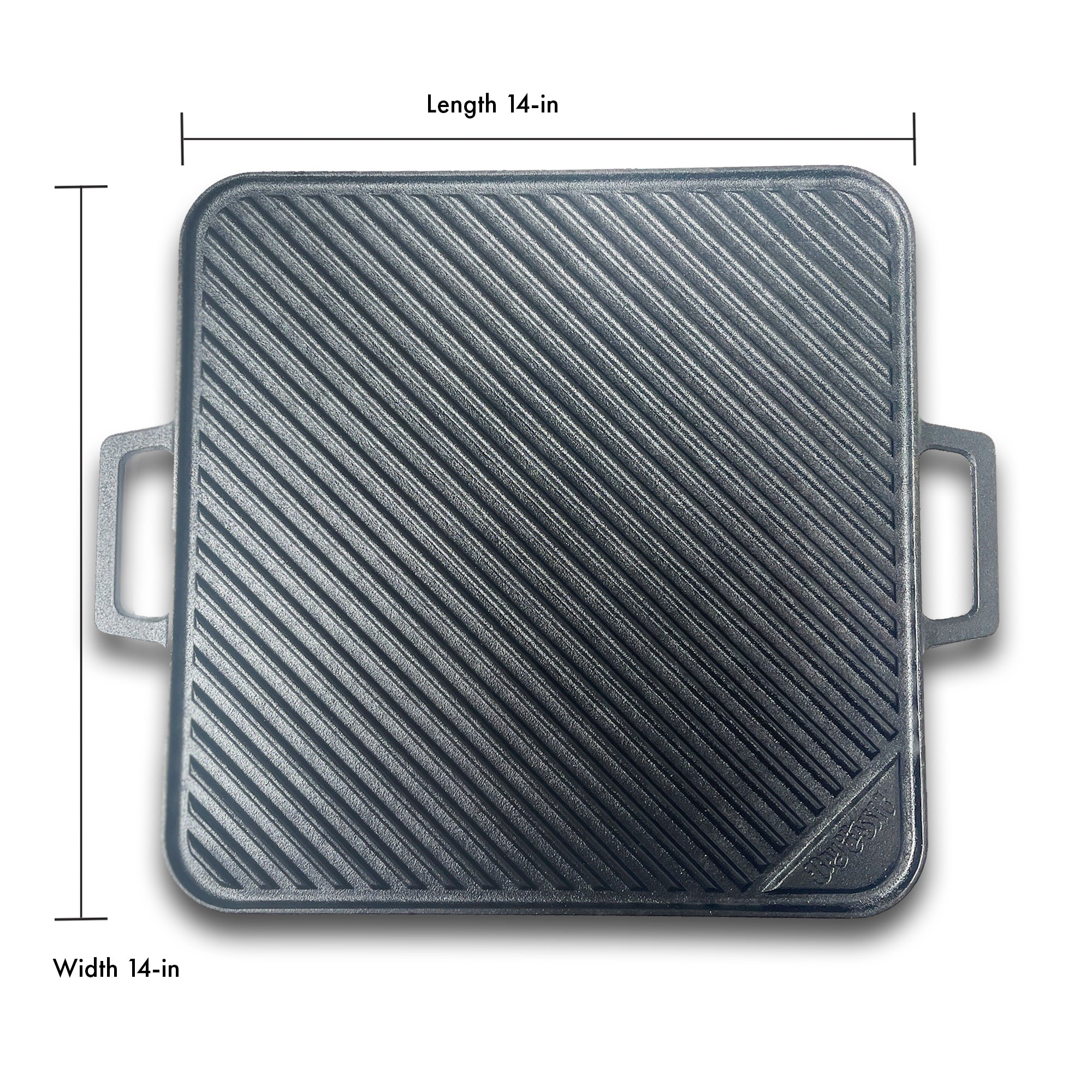 14-in Cast Iron Reversible Square Griddle