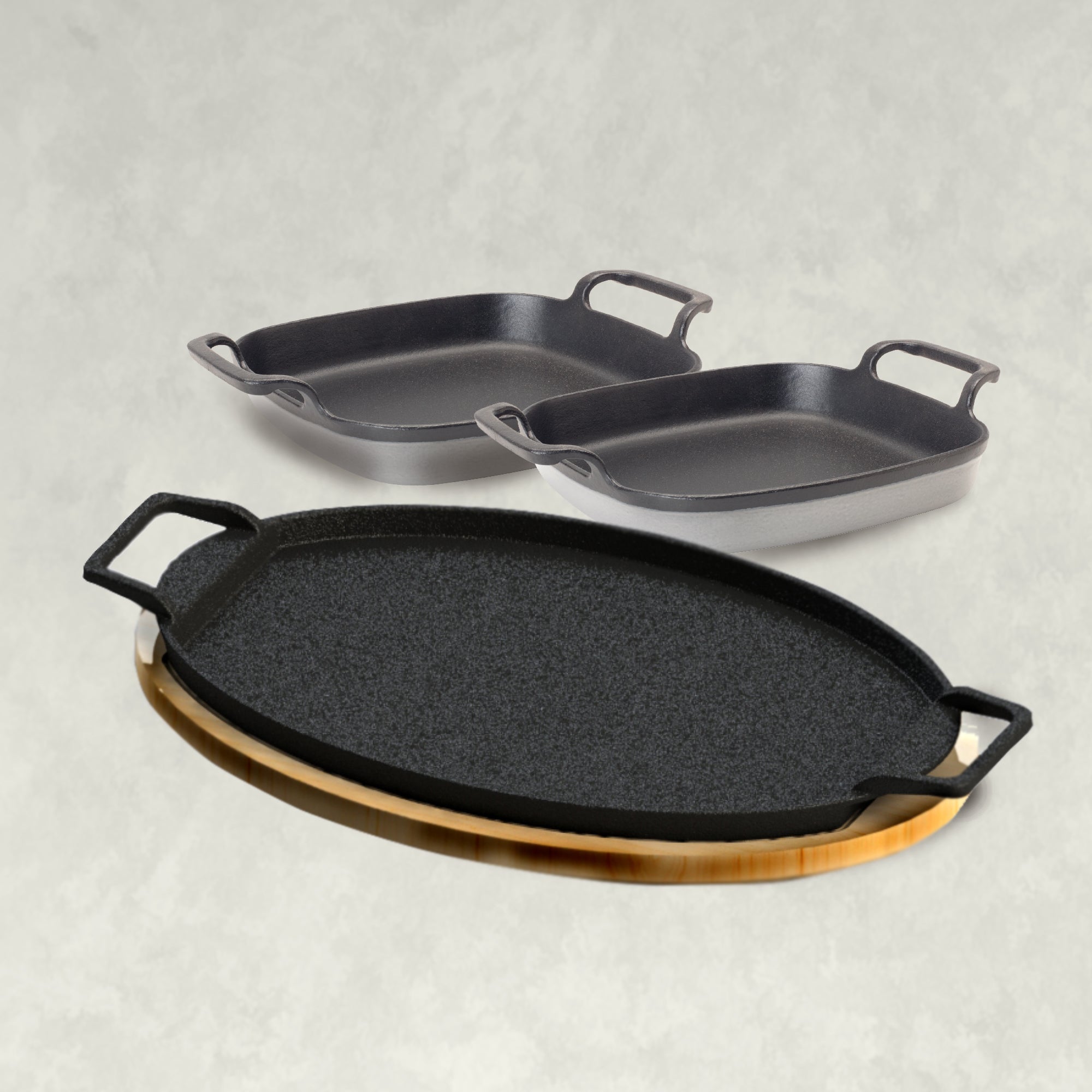 Fiesta Fajita Pan Set, weathered gray