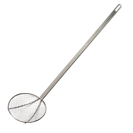 Mesh skimmer with a 36-in handle on a white background.