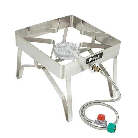 16-in Stainless Outdoor Patio Stove on a white background