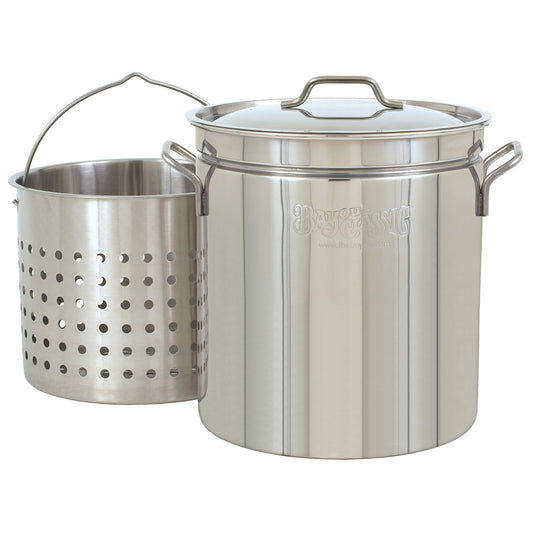 24-qt Stainless Stockpot with Basket