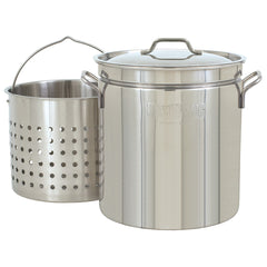 36-qt Stainless Stockpot with Basket
