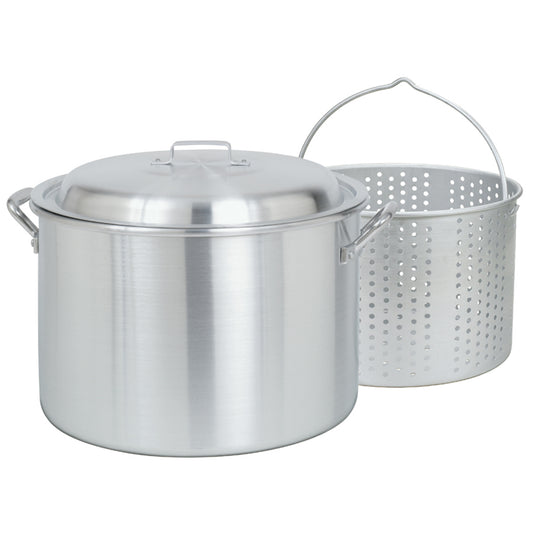 20-qt Aluminum Stockpot with Basket