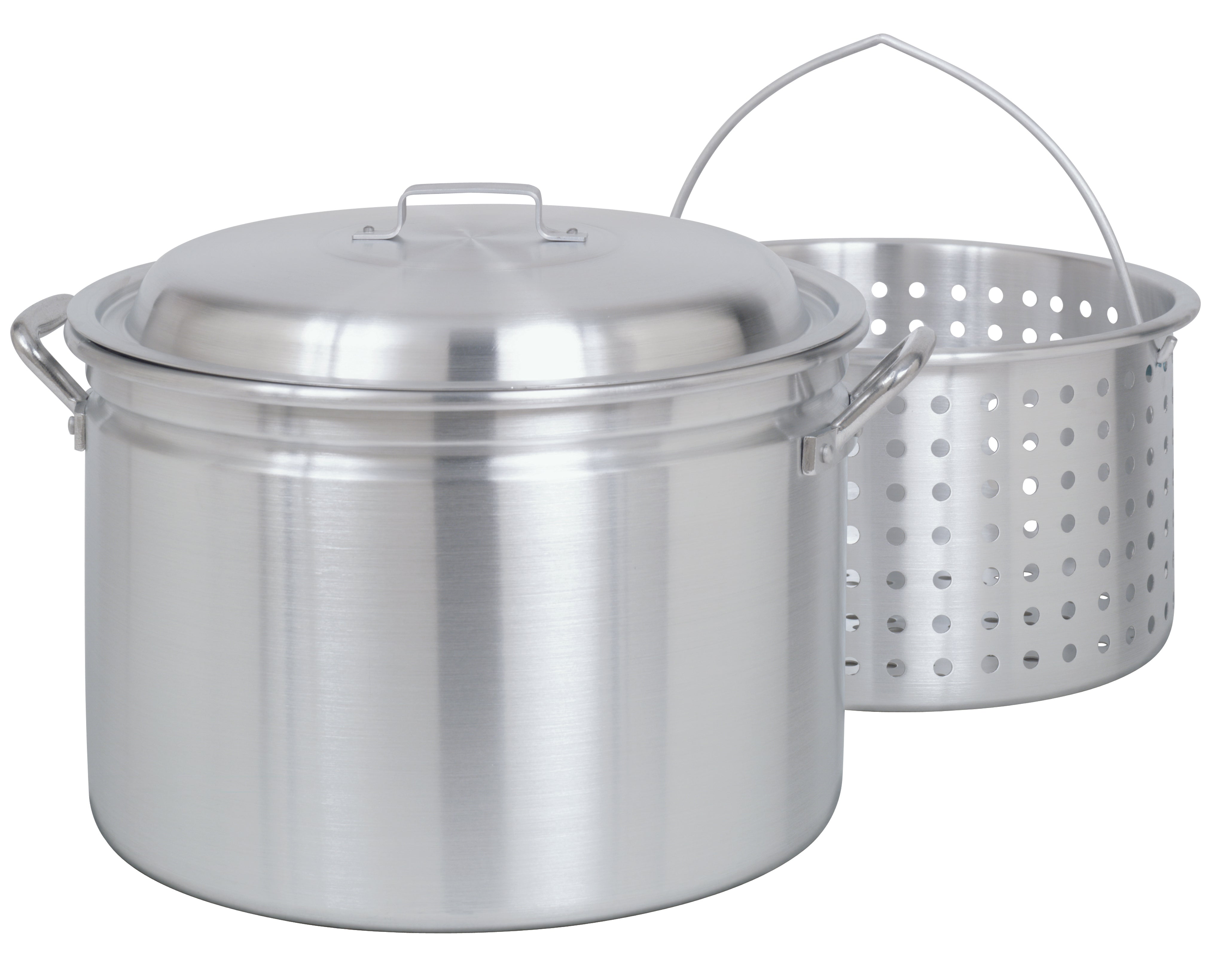24-qt Aluminum Stockpot with Basket ~ a handcrafted classic