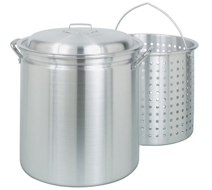 34-qt Aluminum Stockpot with Basket