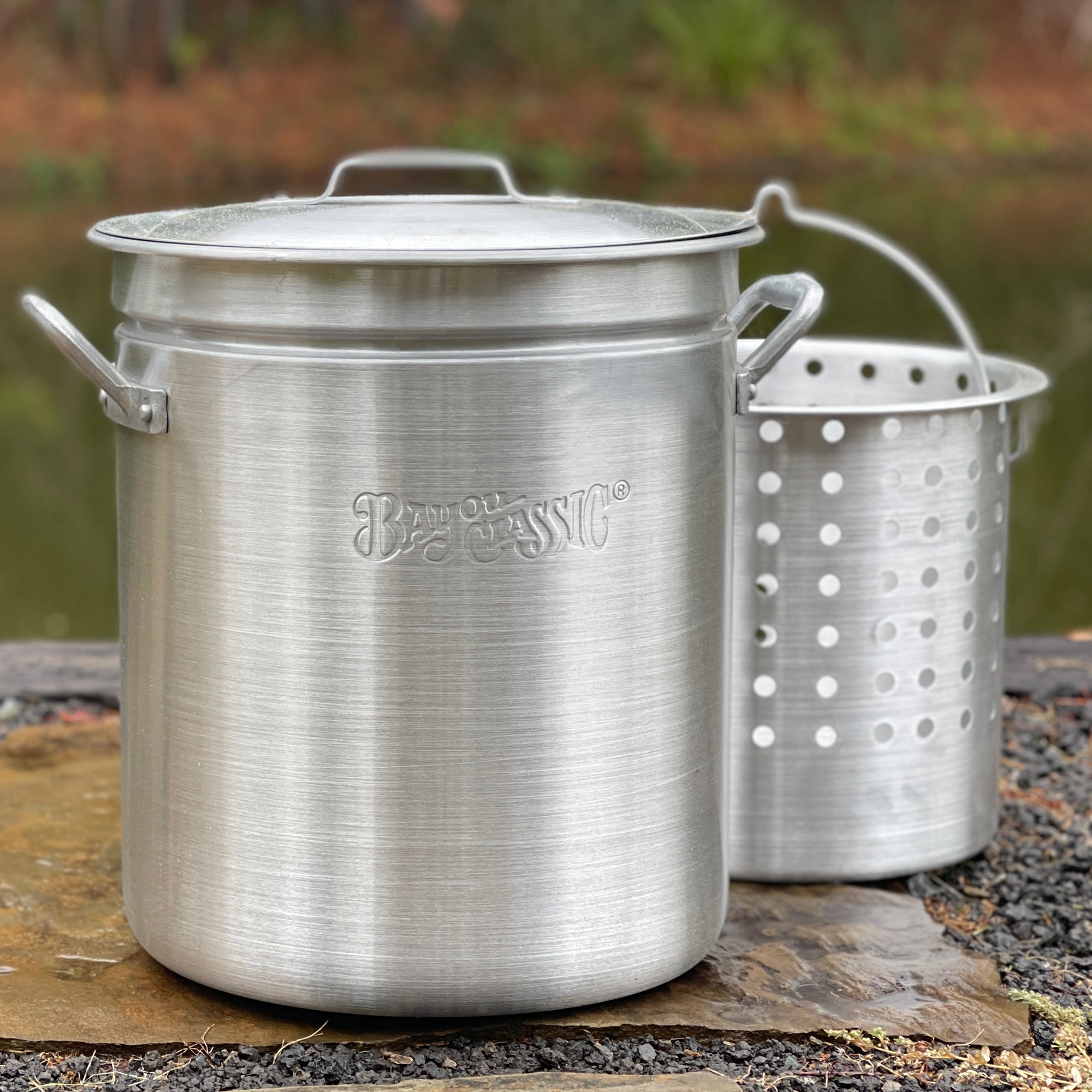 Winco ALSB-60 60 qt. Aluminum Stock Pot Steamer Basket 
