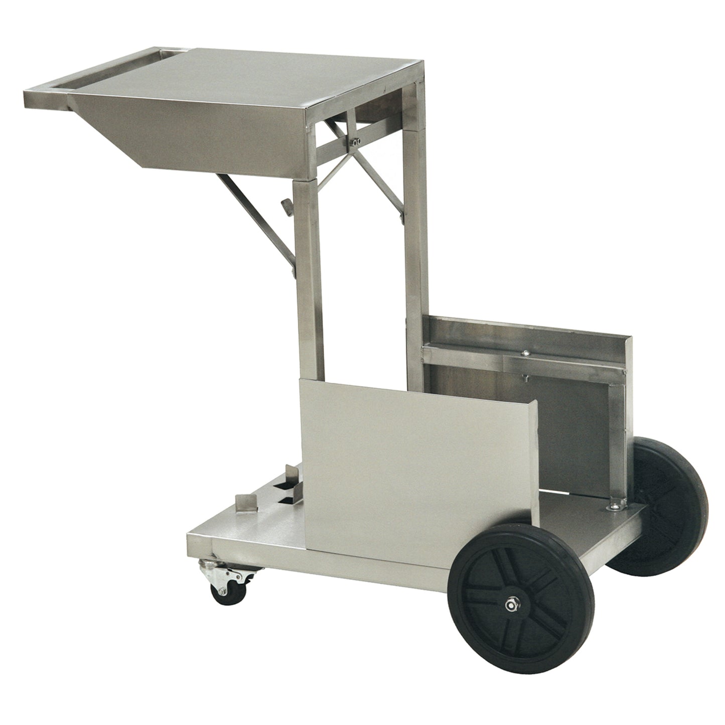 Stainless Steel Cart with Side Shelf
