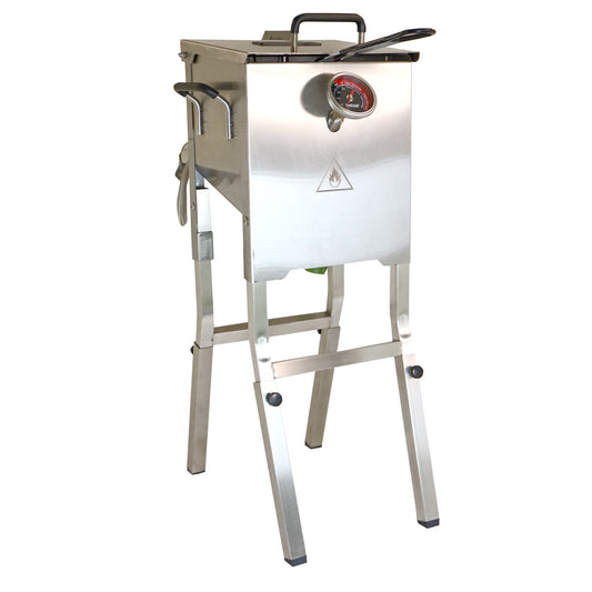 2.5-gal Stainless Bayou Fryer on a white background