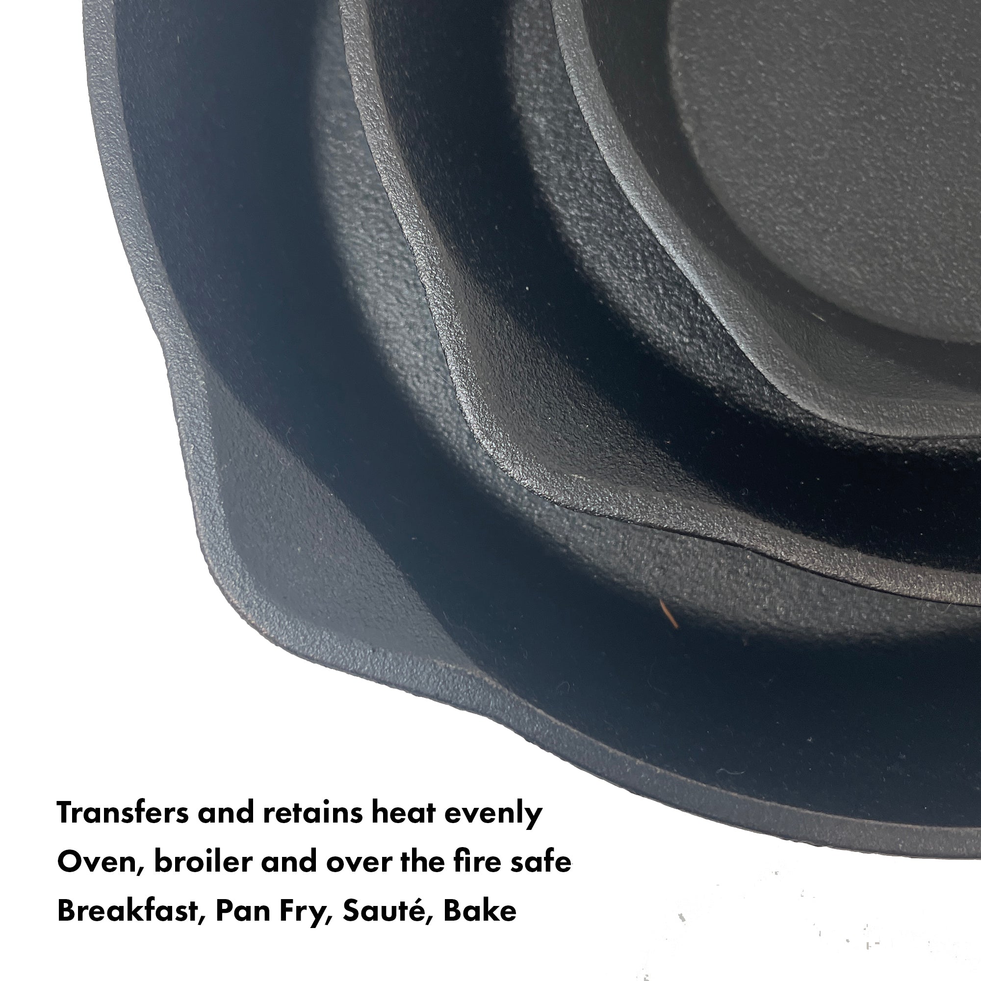 10-in, 12-in, and 14-in Cast Iron Skillet Set