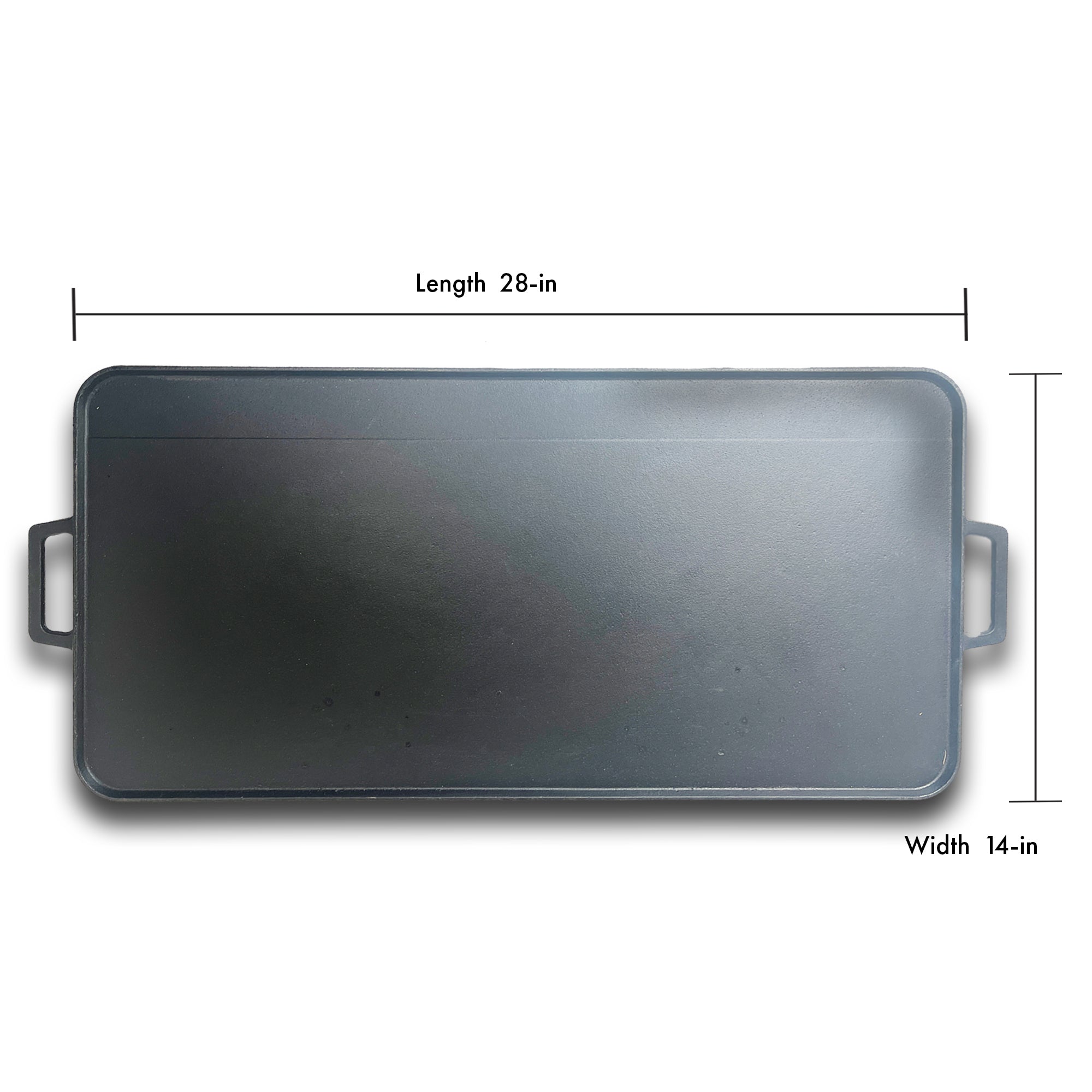 28-in Cast Iron Reversible Rectangular Griddle