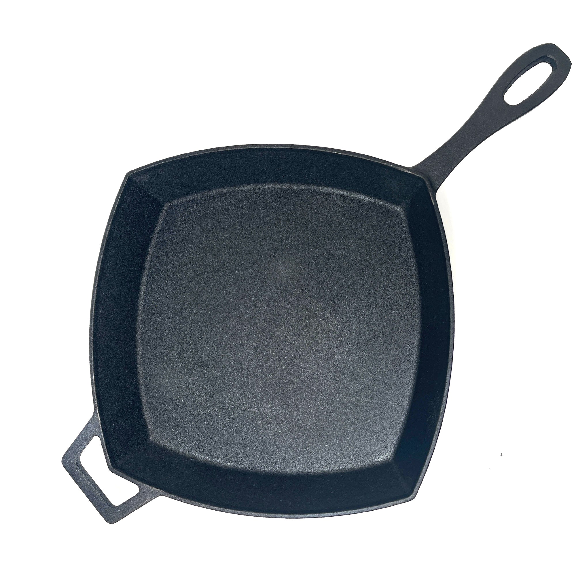 Bayou Classic Cast Iron Square Skillet, Black