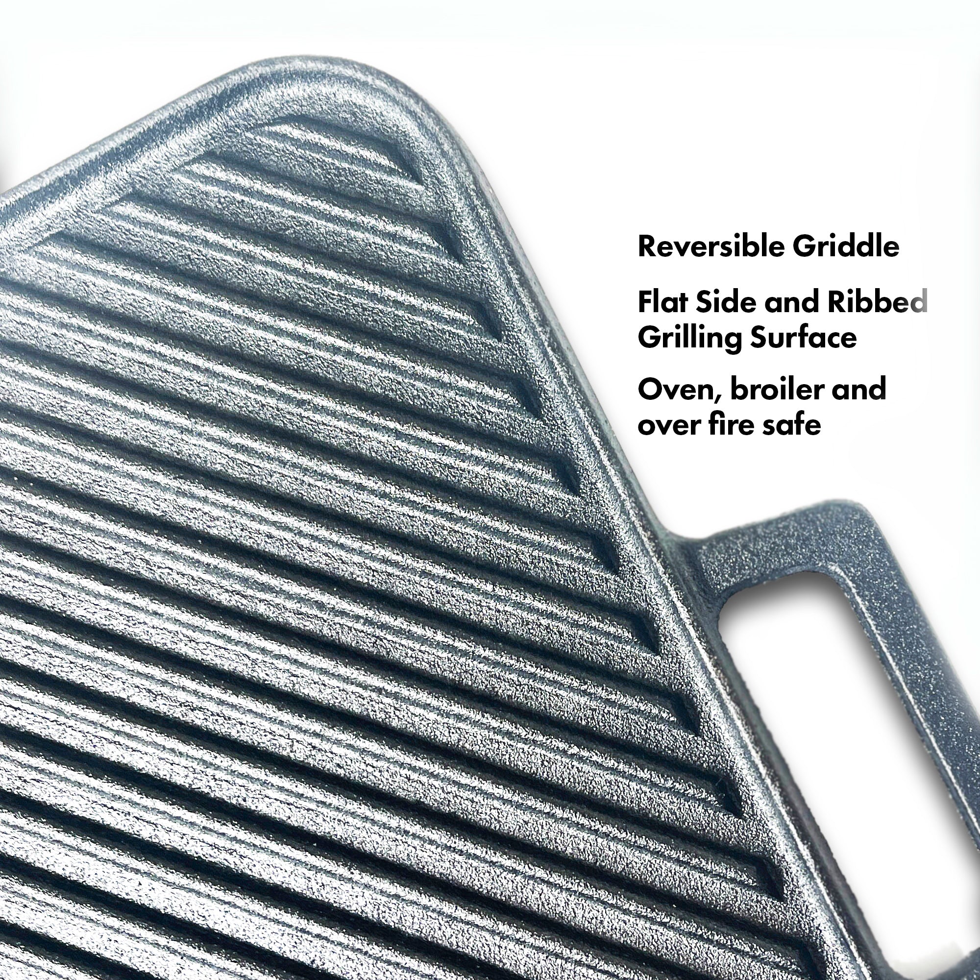 14-in Cast Iron Reversible Square Griddle