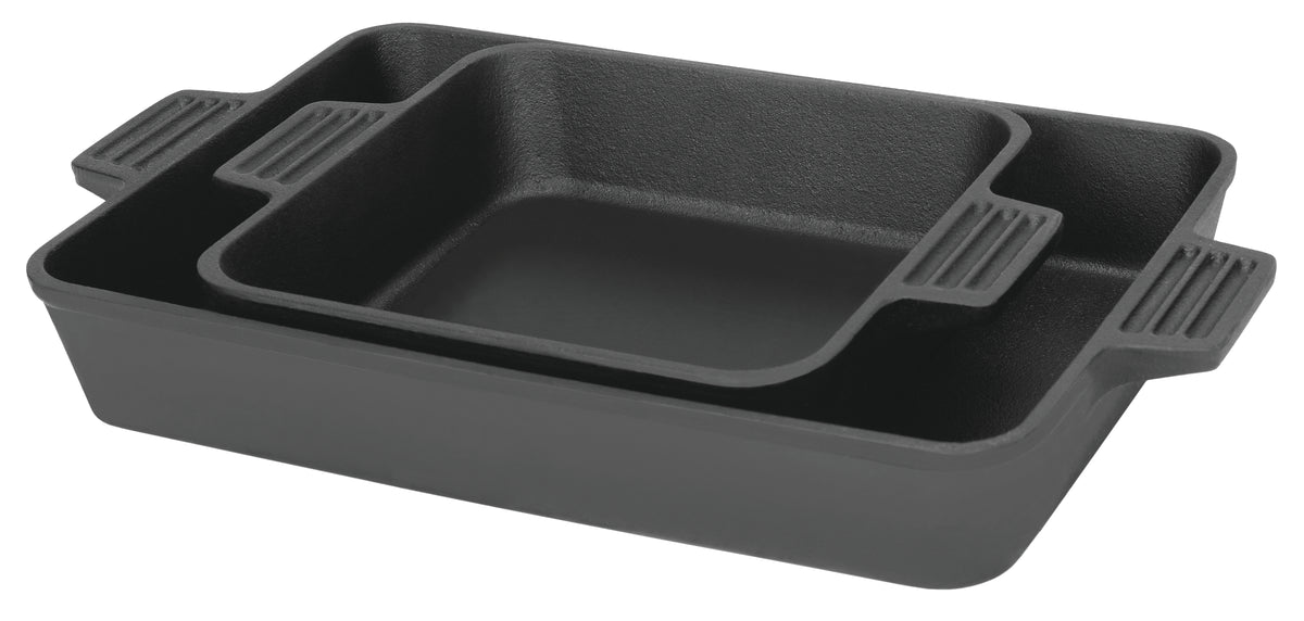 8-in and 13-in Cast Iron Cake Pan Set