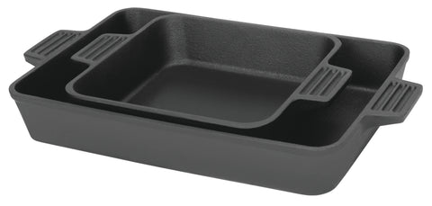 8-in and 13-in Cast Iron Cake Pan Set