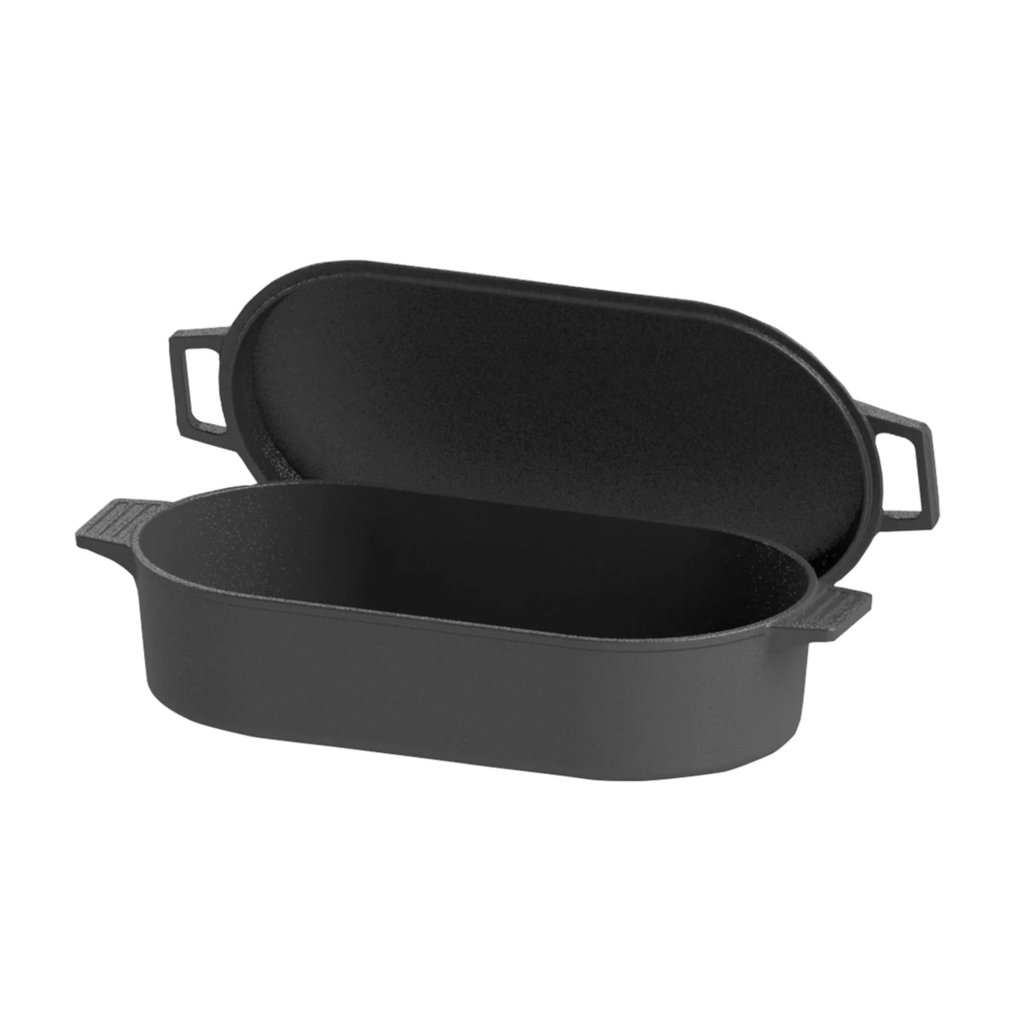 6-Quart Cast Iron Oval Fryer w/ Griddle Lid - Thumbnail 5
