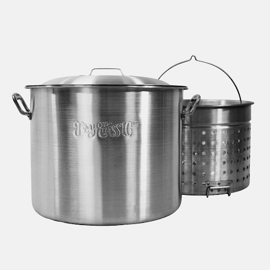 Bayou Boiler Stockpot with Basket on a white background