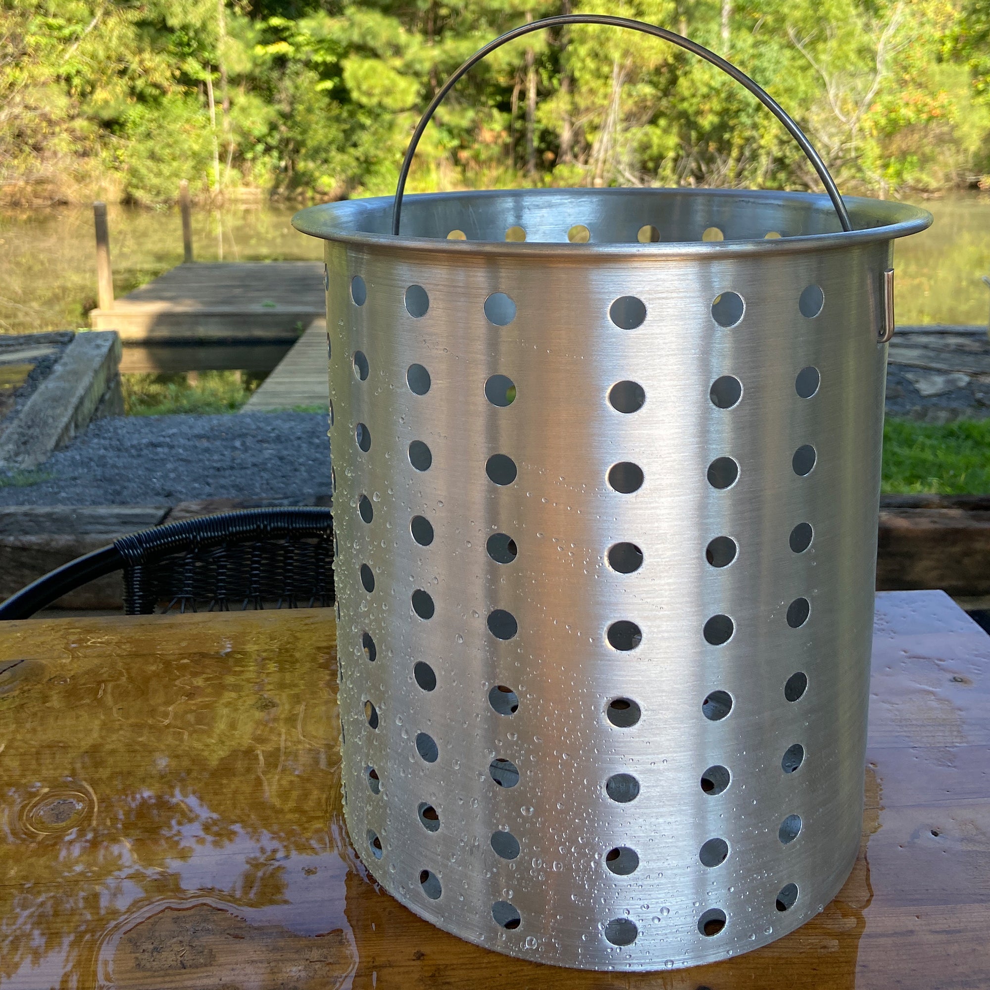 30-qt Turkey Fryer Basket | Stainless Baskets | Bayou Classic