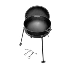 Cast Iron Jambalaya Kettle with Lid and Stand