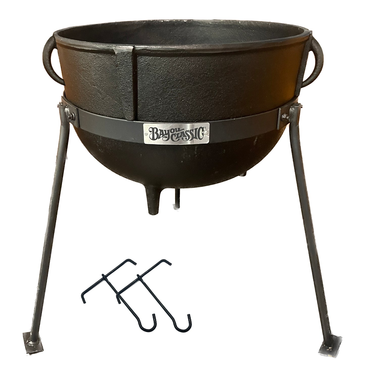Bayou Classic 30-gallon Cast Iron Jambalaya Kettle w/ Stand