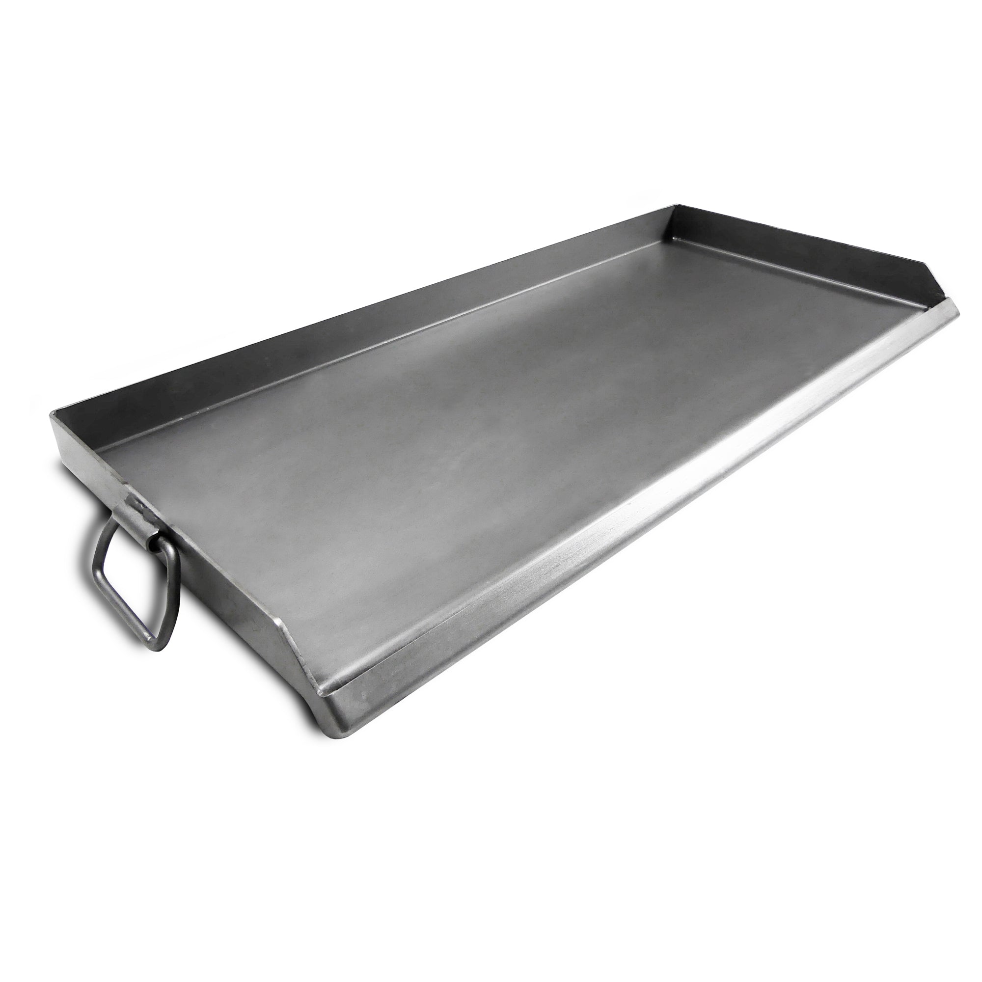 Double Steel Griddle with Grease Trap