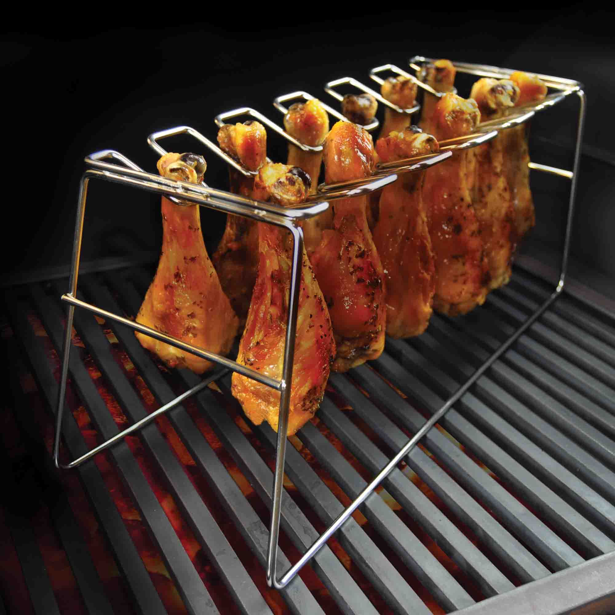 Stainless Chicken Leg Rack Grilling Accessories Bayou Classic