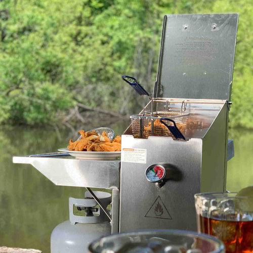 Carolina Cooker Waxed Stew Pot, 90 Gallon with Stand