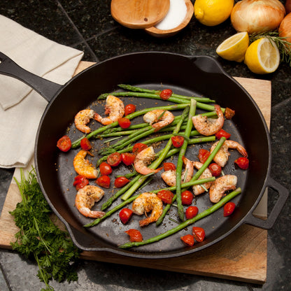 3-pc Cast Iron Skillet; 10, 12, and 14-in