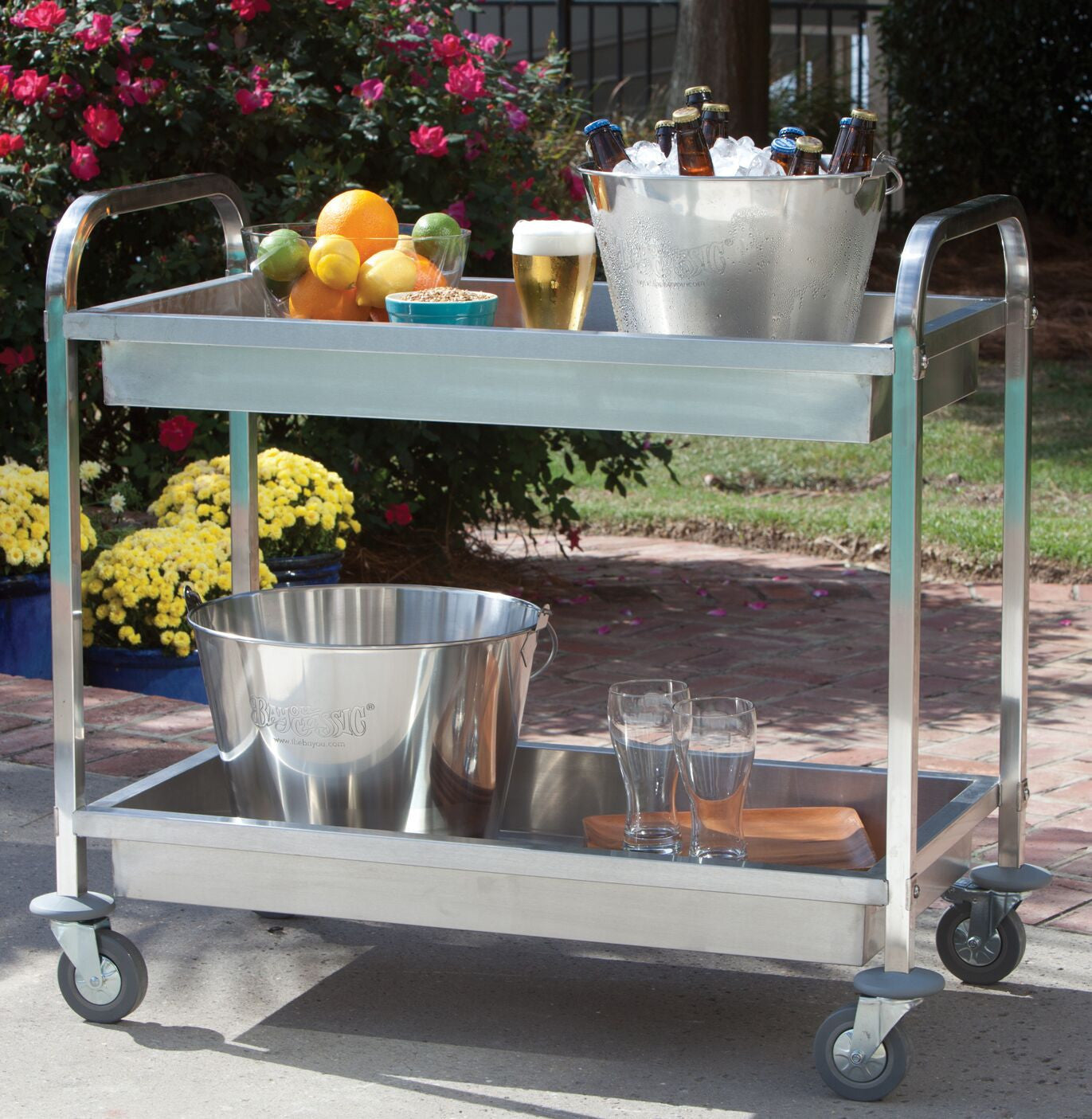 Stainless Serving Cart | Lagniappe Accessories | Bayou Classic