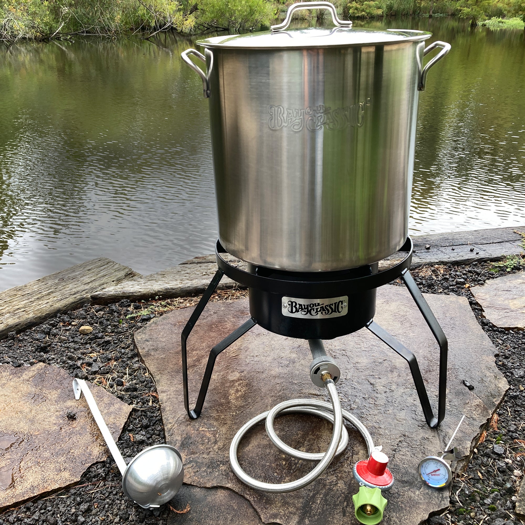 30-qt Stainless Chili Pot Kit | Stainless Stockpots | Bayou Classic ...