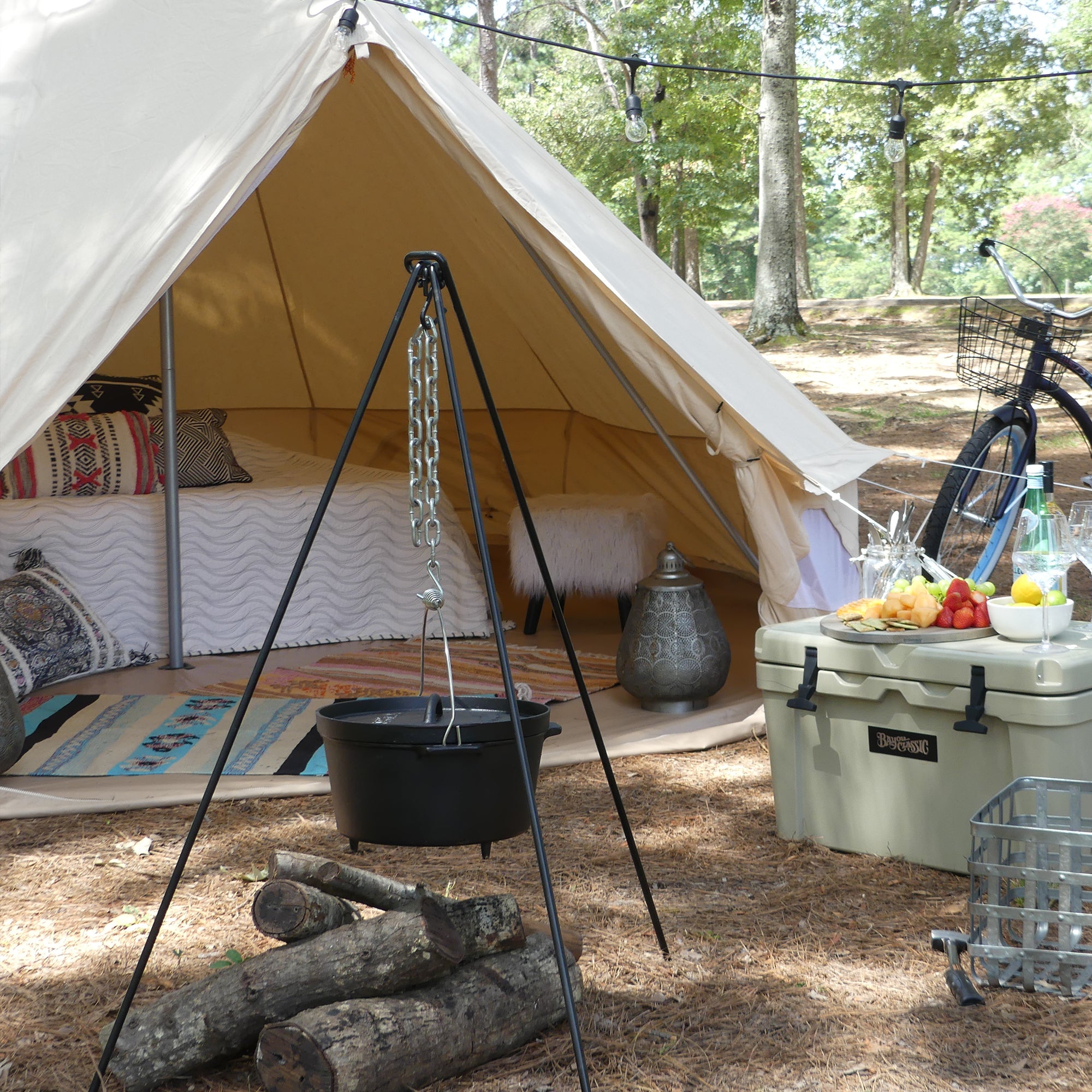 8 Quart Deep Camp Dutch Ovens Seasoned Cast Iron Camping Stove