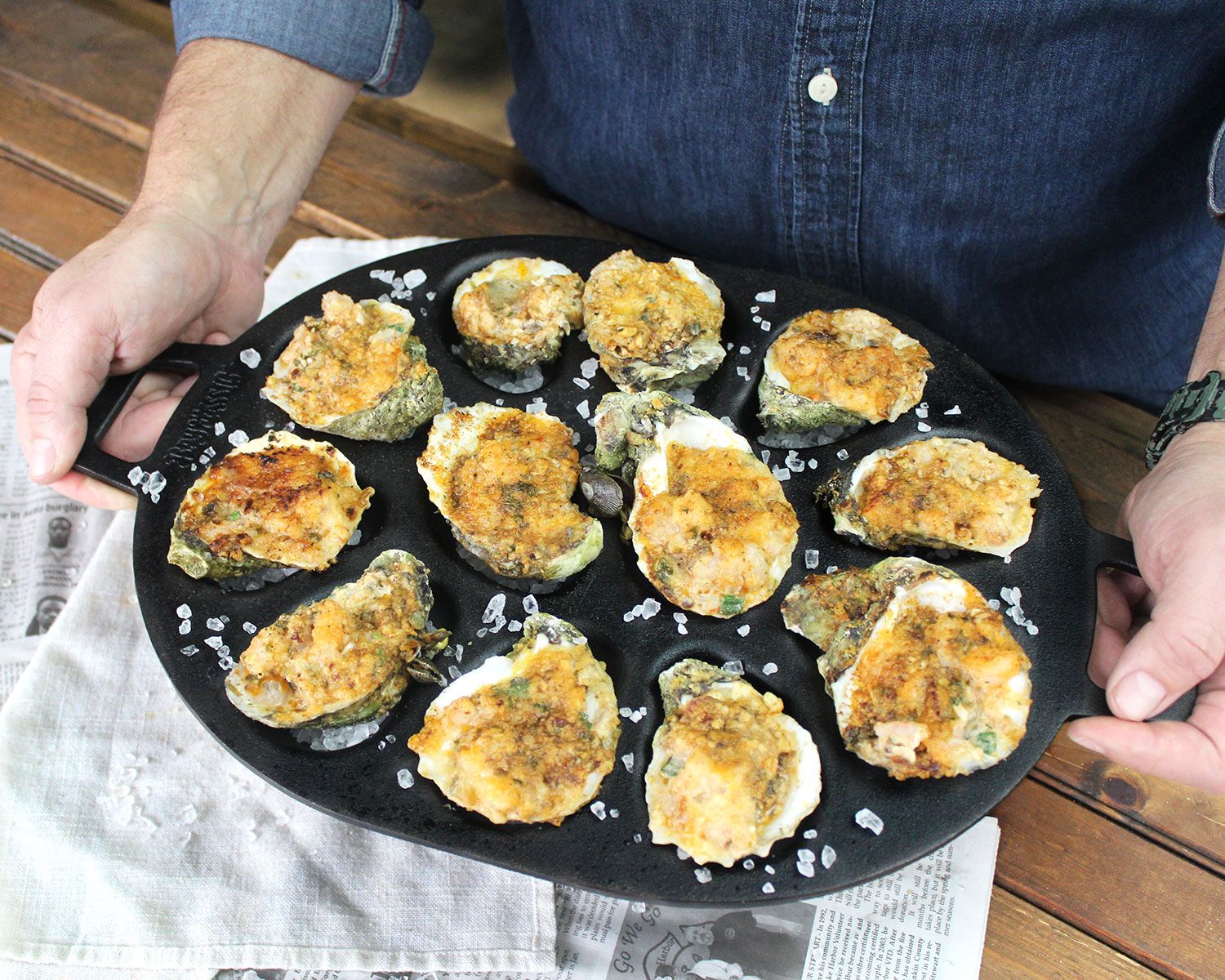 Cast Iron Oyster Pan - Large (12)