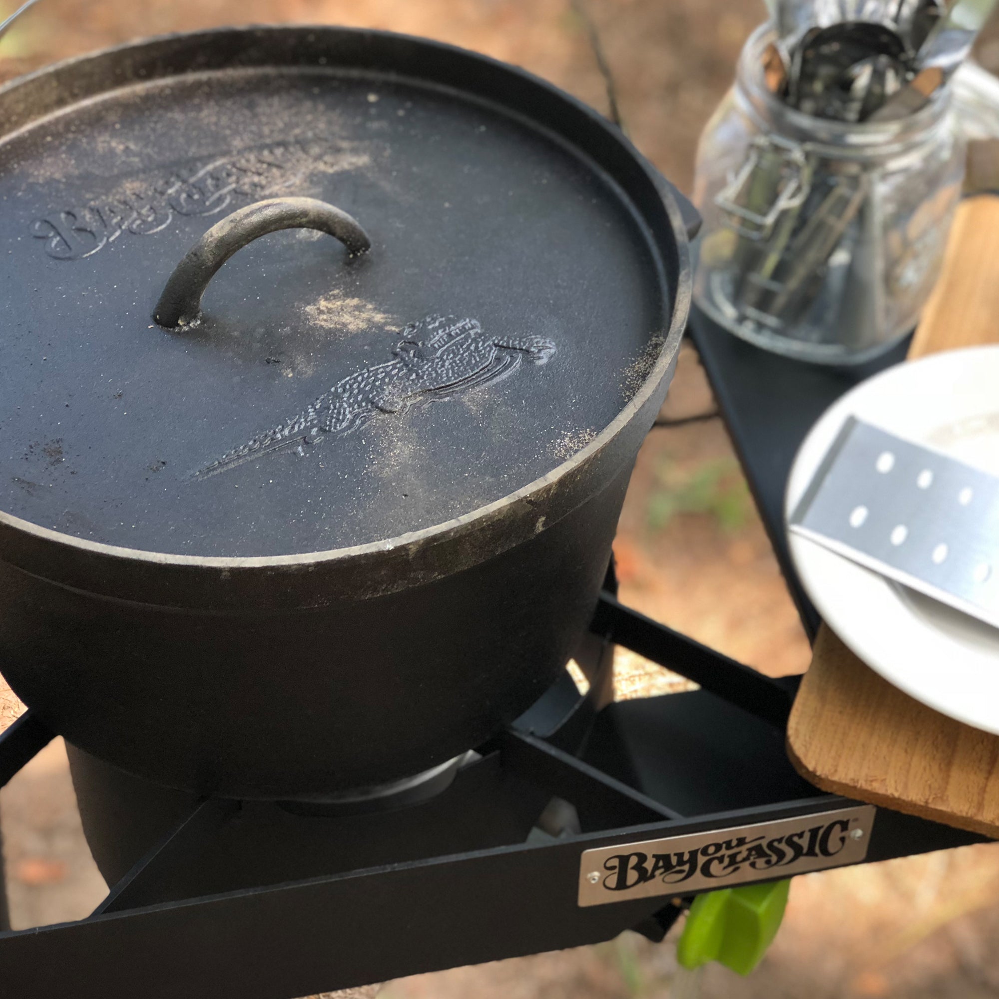 Sonoma Black Cast Aluminum Dutch Oven with Fry Basket