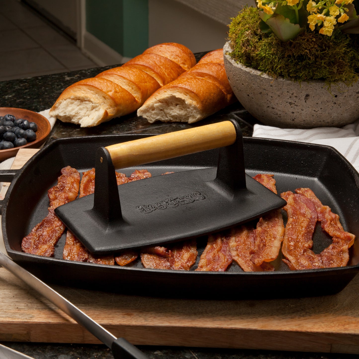 Cast Iron Grill Press
