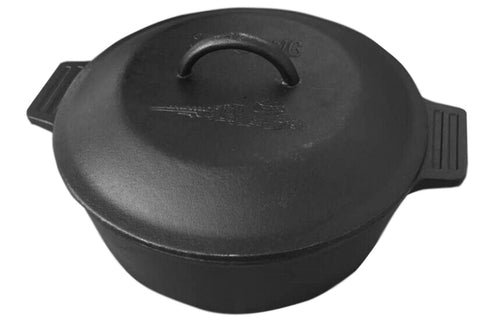 Bayou Classic Cast Iron 8.5 Quart Dutch Oven with Feet