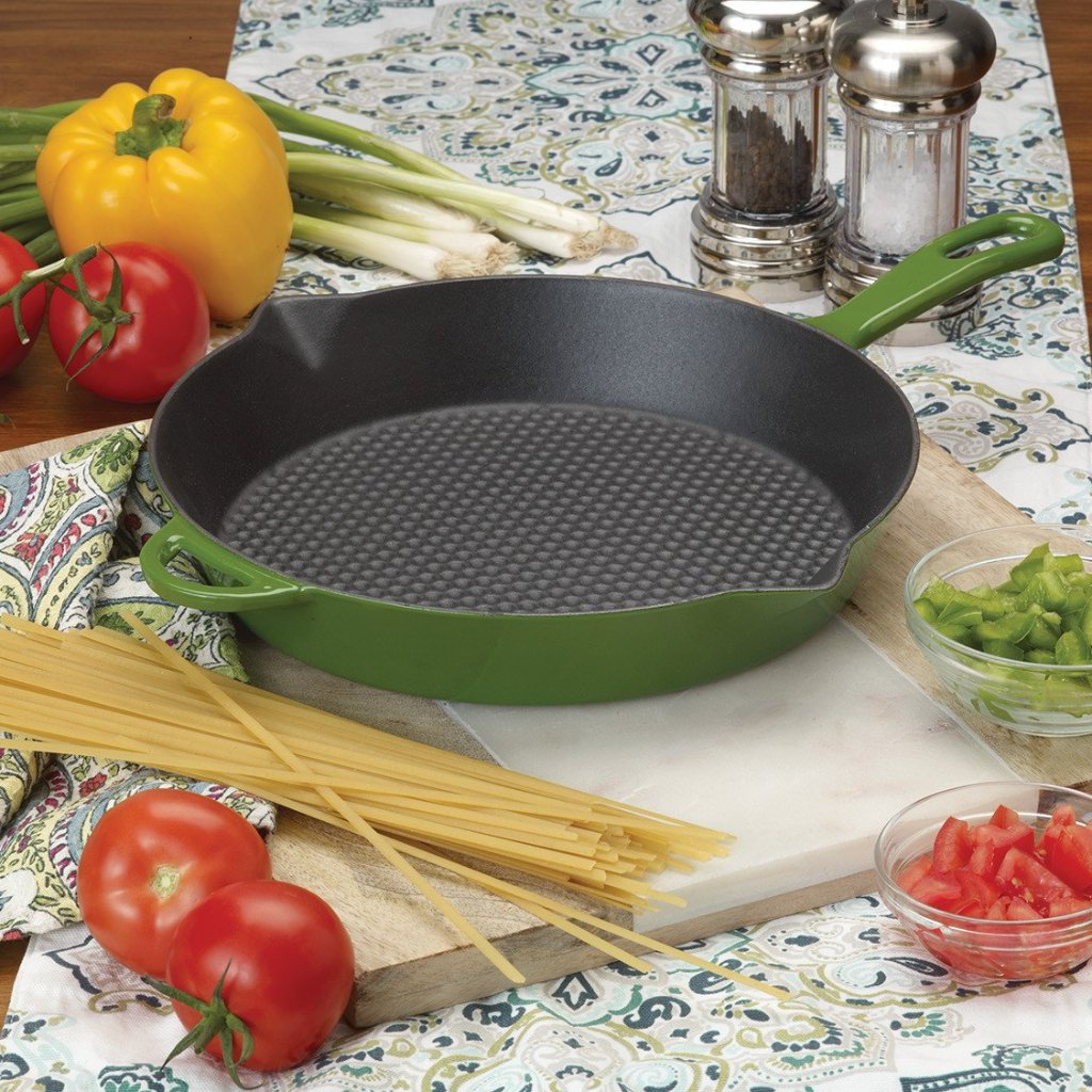 Bayou Classic 7730g 10.5 in. Enameled Cast Iron Skillet Green