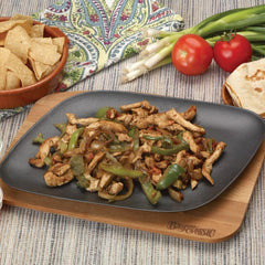 Black Enameled Cast Iron Fajita Pan