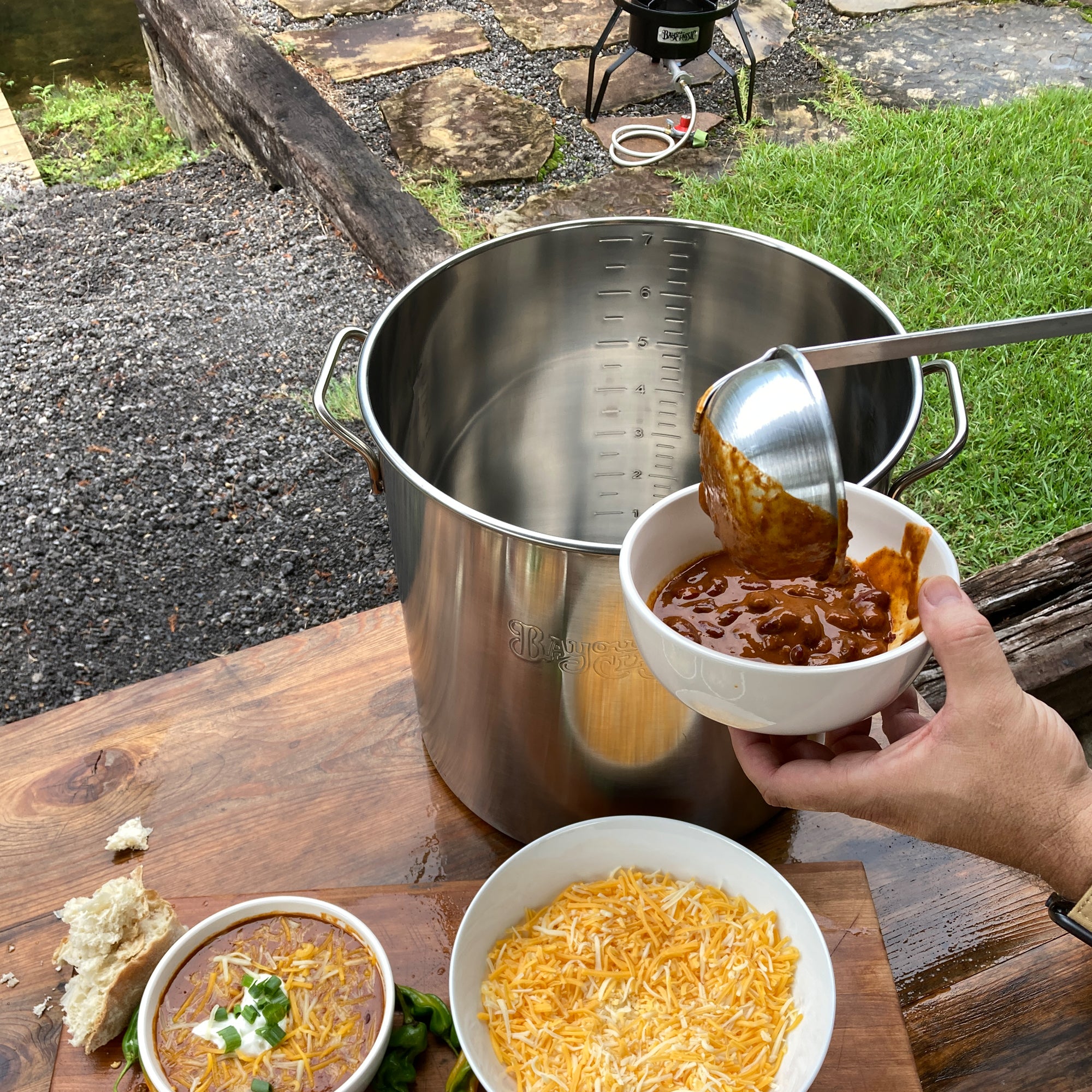 30-qt Stainless Chili Pot Kit | Stainless Stockpots | Bayou Classic ...